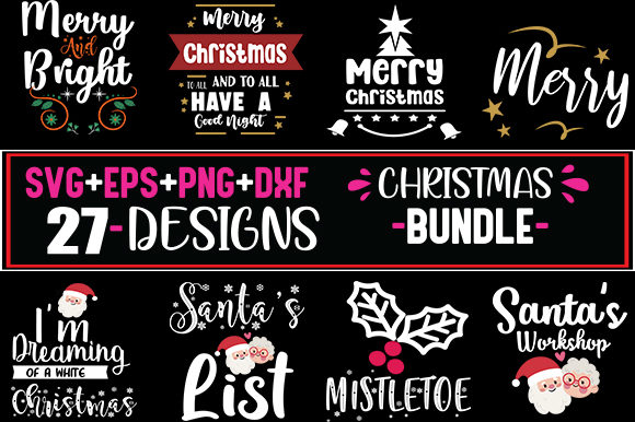 27 Christmas Quotes Bundle: Graphics for Crafts & Branding