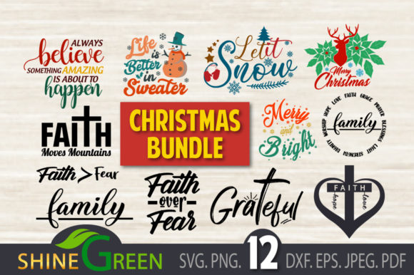 Christmas Believe Family Bundle: Graphics for Crafts