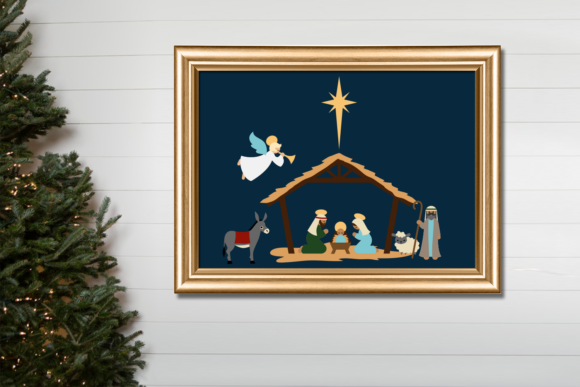 Christmas Nativity Graphics for Holiday Crafts Branding