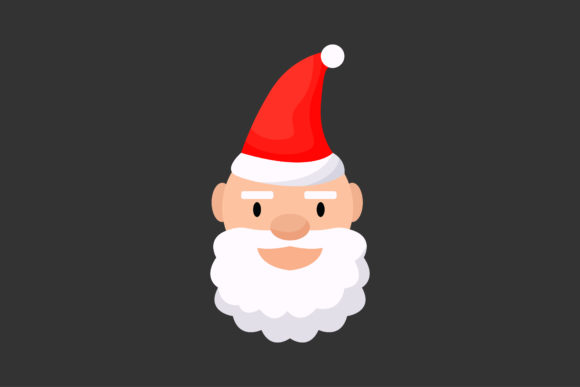 Christmas Santa Claus in His Red Hat Graphics & Icons