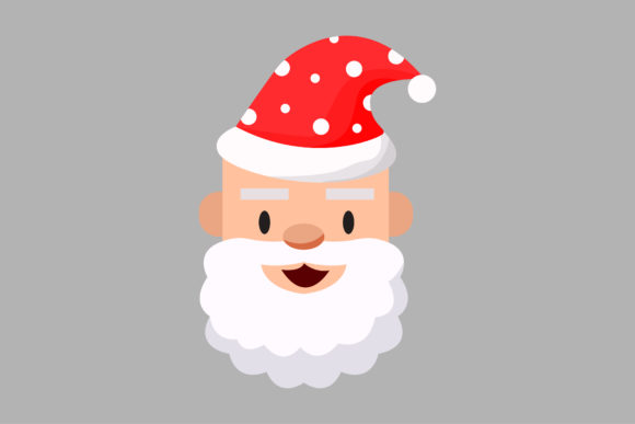 Christmas Santa Claus Polkadot Motif Hat Graphics & Icons