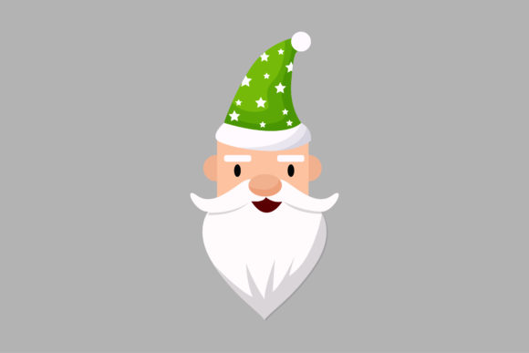 Christmas Santa Claus Star Motif Hat Graphics & Icons