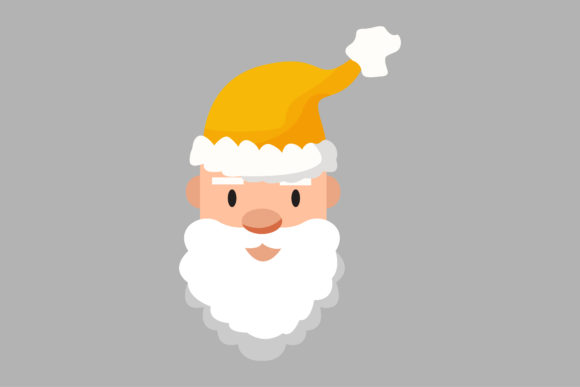 Christmas Santa Claus with a Yellow Hat Graphics & Icons