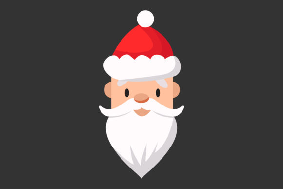 Christmas Santa Claus with His Red Hat Graphics & Icons
