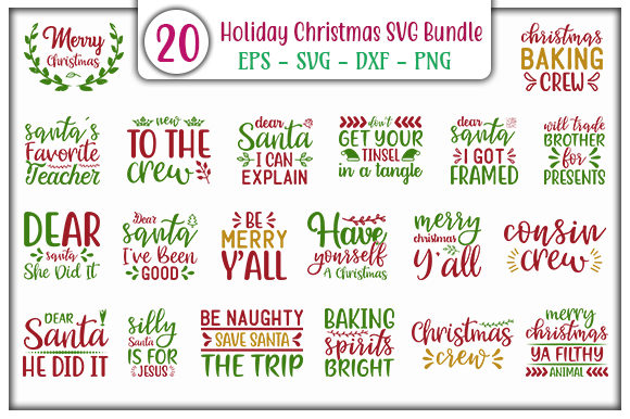 Holiday Christmas Design Bundle: Graphics for Crafts