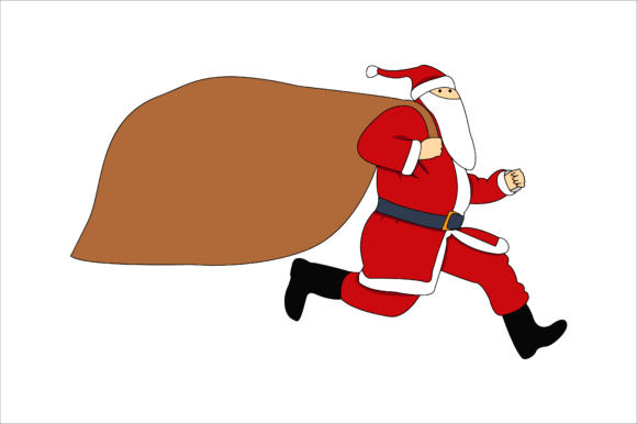 Red Santa Christmas Bring Gifts Graphics Review