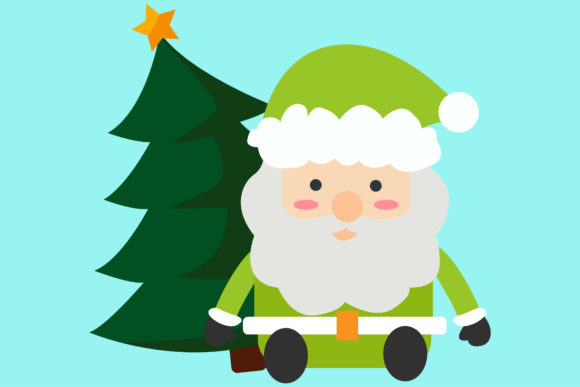 Santa Claus with a Christmas Tree: Graphics & Icons Review