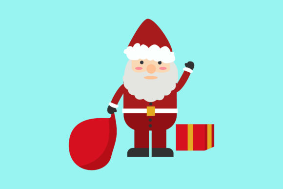 Santa Claus with His Sack and Gifts: Icons & Graphics Review