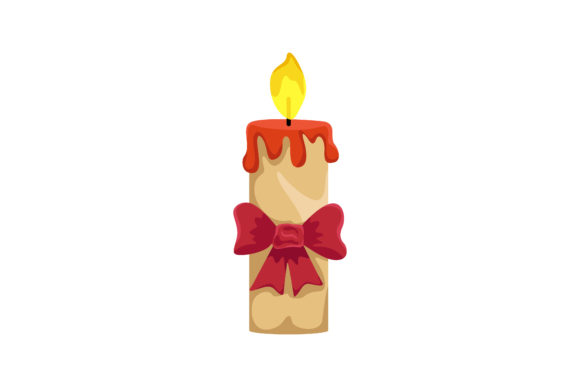 Simple Christmas Candle Light and Ribbon Graphics Review