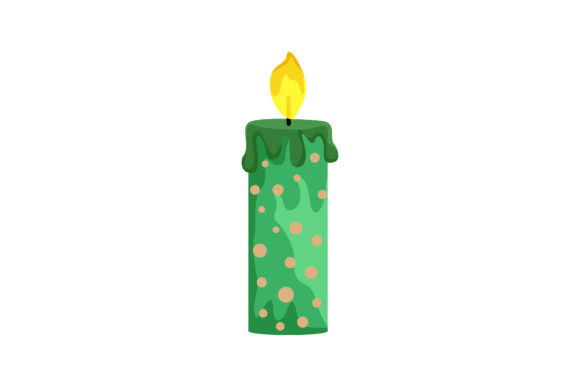 Simple Green Christmas Candle Light Graphics Review